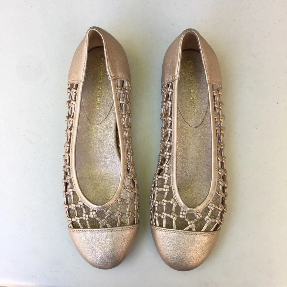 Etienne Aigner Eden Skimmer Flat Gold